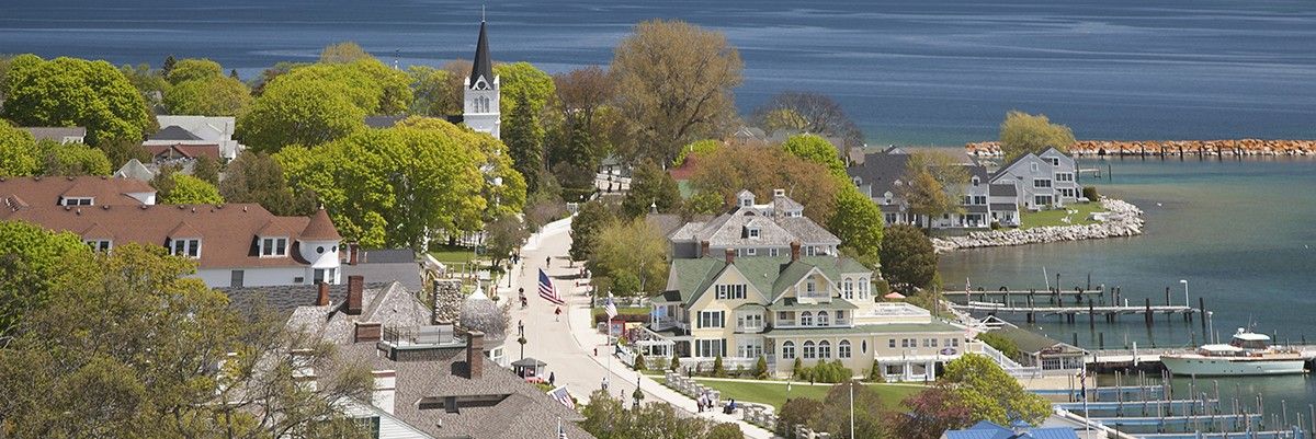 Overlooking Mackinac Island from the fort
